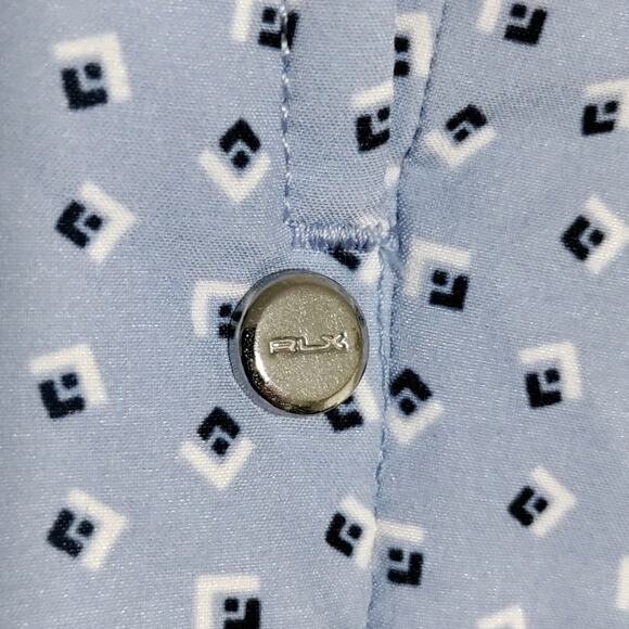 RLX Ralph Lauren Golf Shorts Mens 38 Blue Geometric Performance Worn Once - Picture 4 of 15